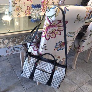 GUCCI TRAVEL BAG~LARGE 18 x 13 with CROSSBODY STRAP
